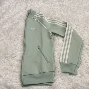 Womens mint track adidas jacket tri stripes